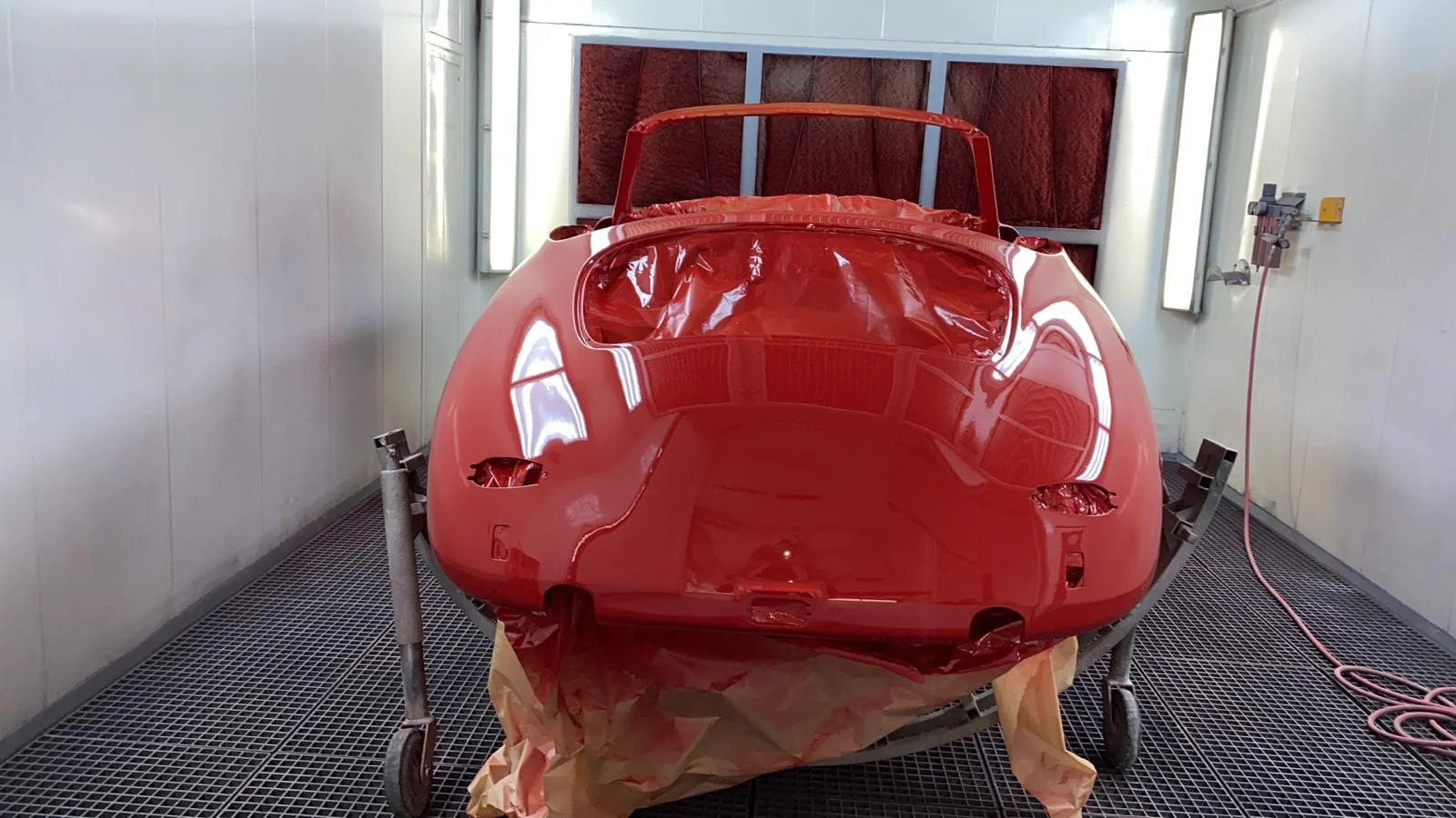 Porsche 356 in Rot, Frontpartie