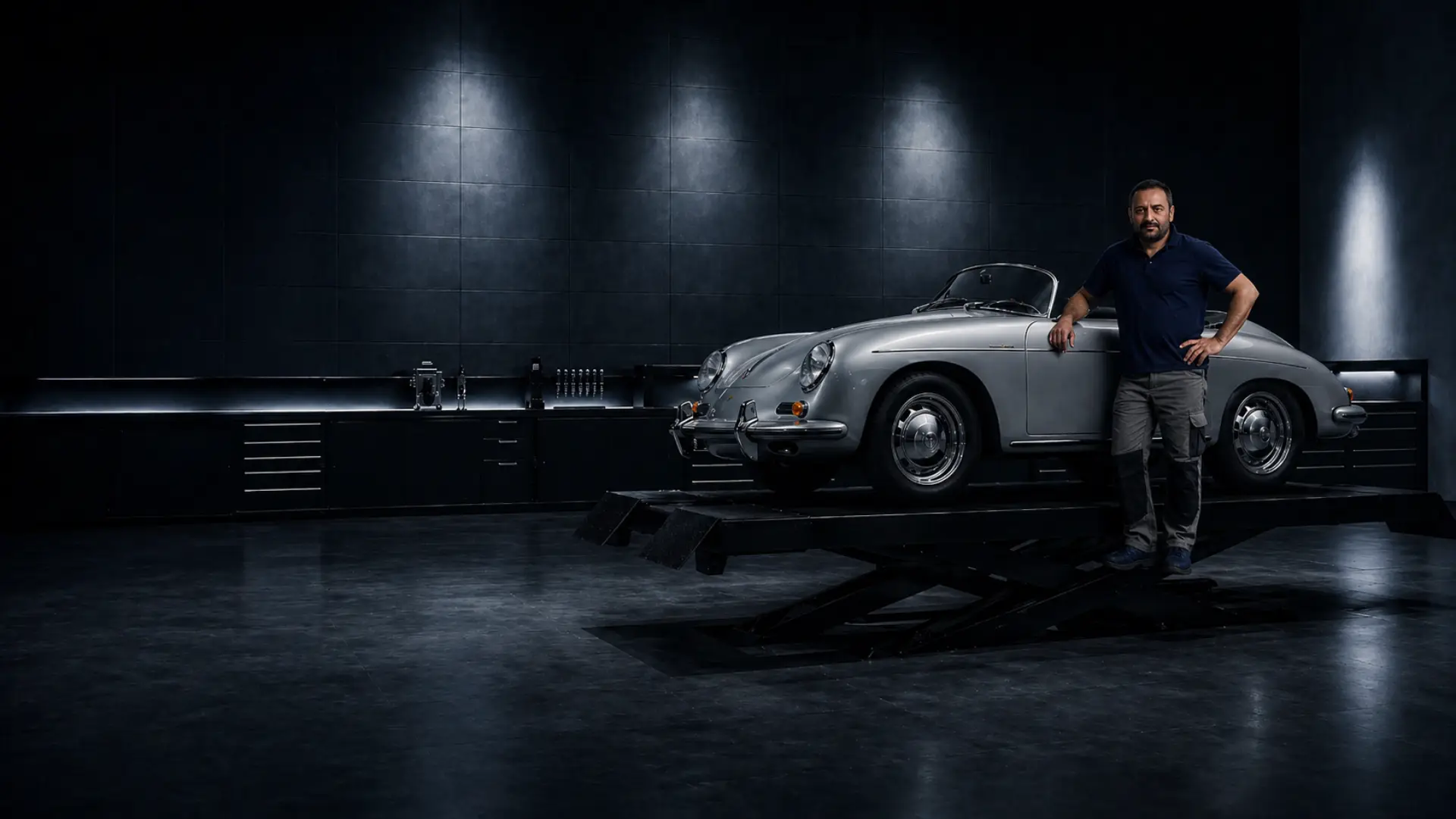 Porsche 356 in der Werkstatt